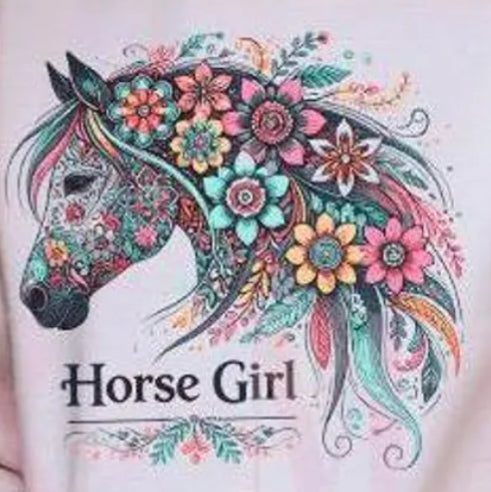 Horse Girl Kids T-Shirt