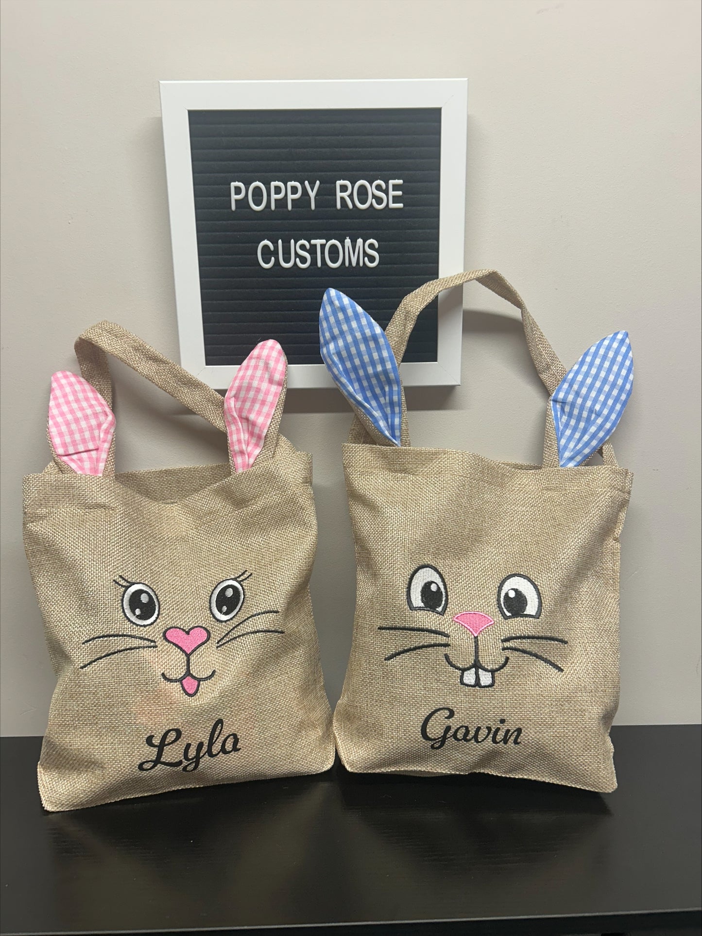Personalized bunny bags